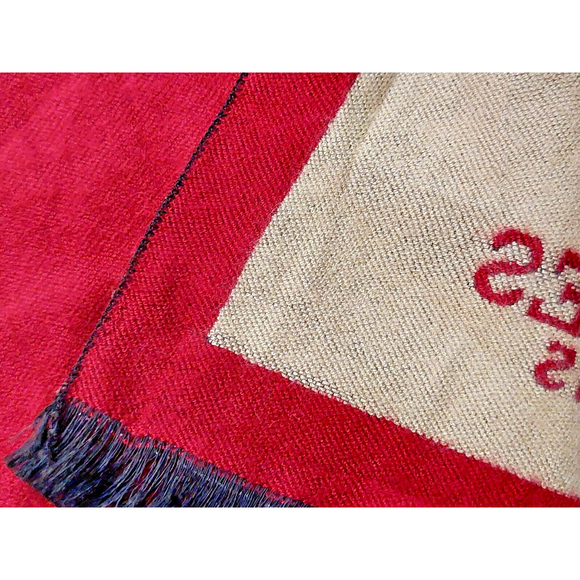 HERMÈS Red & Tan Reversibile Wrap Shawl Scarf Pre-owned - Picture 16 of 16